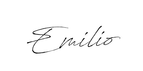 Make a beautiful signature design for name Emilio. With this signature (Antro_Vectra) style, you can create a handwritten signature for free. Emilio signature style 6 images and pictures png