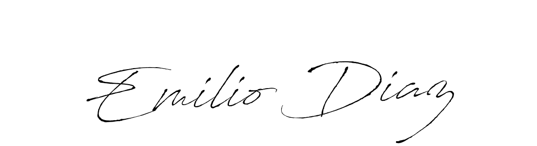 Design your own signature with our free online signature maker. With this signature software, you can create a handwritten (Antro_Vectra) signature for name Emilio Diaz. Emilio Diaz signature style 6 images and pictures png
