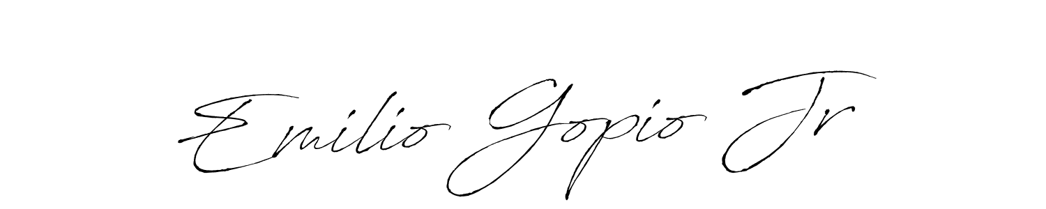 How to make Emilio Gopio Jr signature? Antro_Vectra is a professional autograph style. Create handwritten signature for Emilio Gopio Jr name. Emilio Gopio Jr signature style 6 images and pictures png