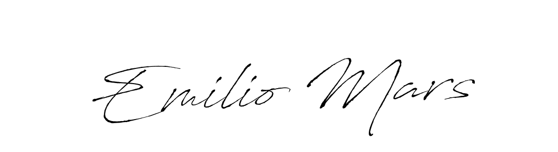 How to make Emilio Mars name signature. Use Antro_Vectra style for creating short signs online. This is the latest handwritten sign. Emilio Mars signature style 6 images and pictures png