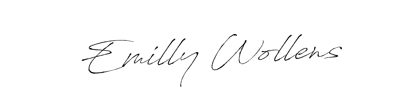 Create a beautiful signature design for name Emilly Wollens. With this signature (Antro_Vectra) fonts, you can make a handwritten signature for free. Emilly Wollens signature style 6 images and pictures png