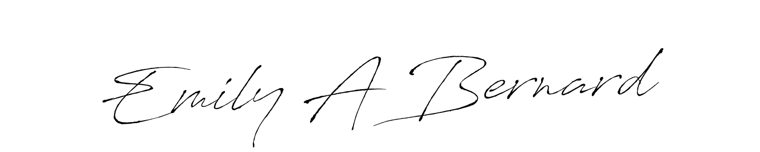 The best way (Antro_Vectra) to make a short signature is to pick only two or three words in your name. The name Emily A Bernard include a total of six letters. For converting this name. Emily A Bernard signature style 6 images and pictures png