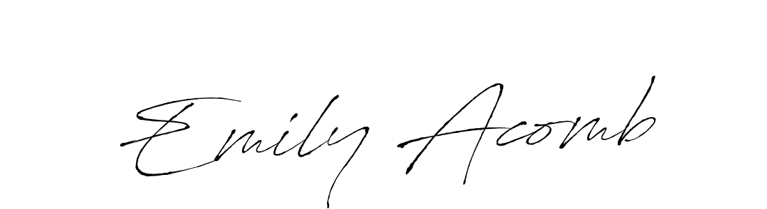 Make a beautiful signature design for name Emily Acomb. With this signature (Antro_Vectra) style, you can create a handwritten signature for free. Emily Acomb signature style 6 images and pictures png