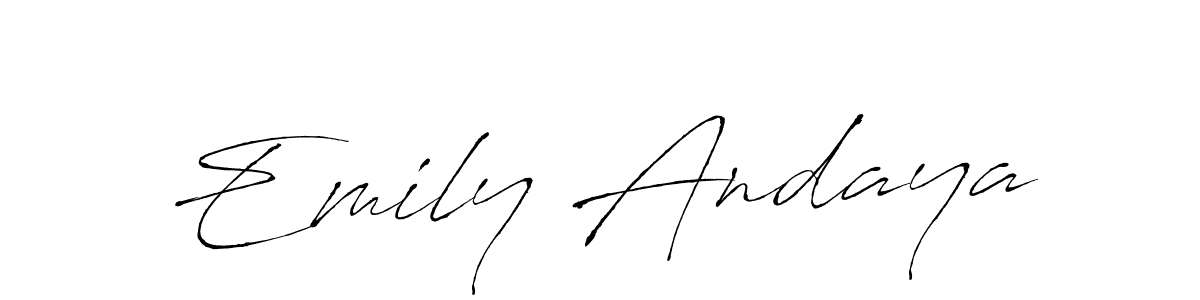 How to make Emily Andaya signature? Antro_Vectra is a professional autograph style. Create handwritten signature for Emily Andaya name. Emily Andaya signature style 6 images and pictures png