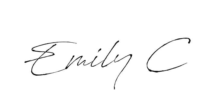 Emily C stylish signature style. Best Handwritten Sign (Antro_Vectra) for my name. Handwritten Signature Collection Ideas for my name Emily C. Emily C signature style 6 images and pictures png