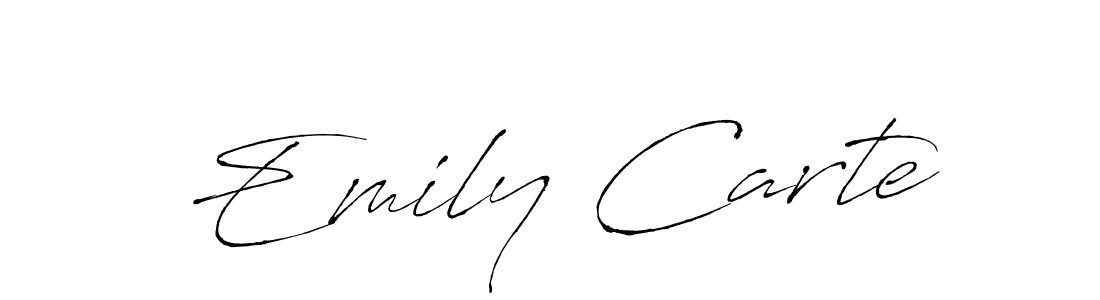 Design your own signature with our free online signature maker. With this signature software, you can create a handwritten (Antro_Vectra) signature for name Emily Carte. Emily Carte signature style 6 images and pictures png