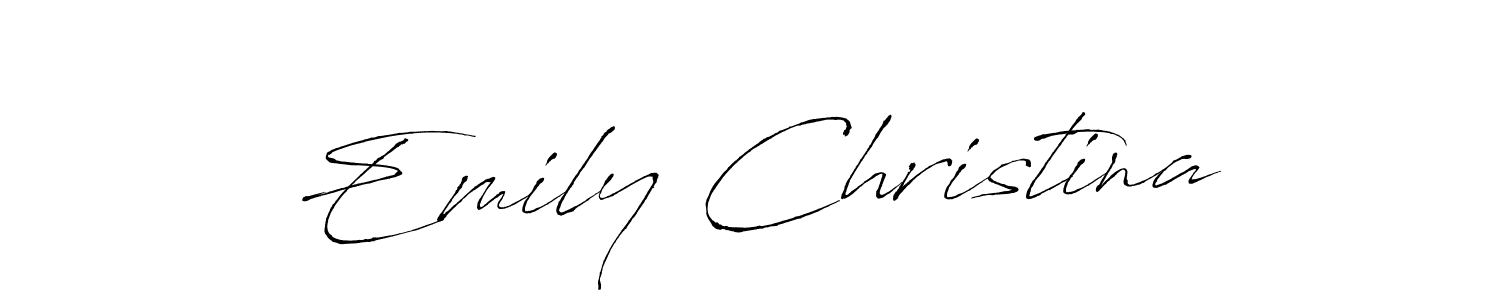 How to make Emily Christina signature? Antro_Vectra is a professional autograph style. Create handwritten signature for Emily Christina name. Emily Christina signature style 6 images and pictures png