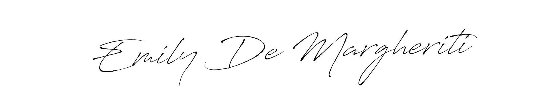 The best way (Antro_Vectra) to make a short signature is to pick only two or three words in your name. The name Emily De Margheriti include a total of six letters. For converting this name. Emily De Margheriti signature style 6 images and pictures png