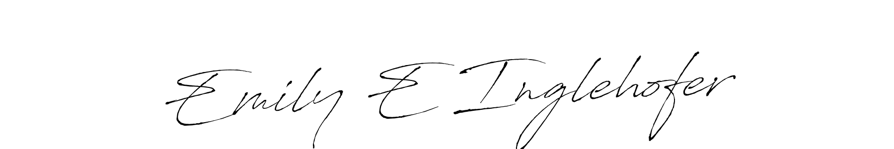 Create a beautiful signature design for name Emily E Inglehofer. With this signature (Antro_Vectra) fonts, you can make a handwritten signature for free. Emily E Inglehofer signature style 6 images and pictures png