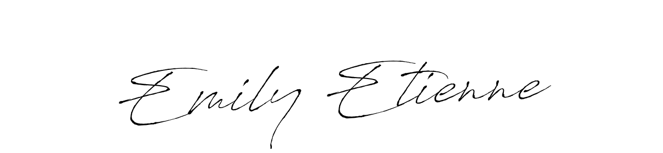 if you are searching for the best signature style for your name Emily Etienne. so please give up your signature search. here we have designed multiple signature styles  using Antro_Vectra. Emily Etienne signature style 6 images and pictures png