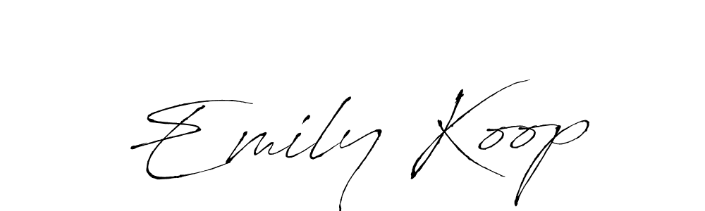 Design your own signature with our free online signature maker. With this signature software, you can create a handwritten (Antro_Vectra) signature for name Emily Koop. Emily Koop signature style 6 images and pictures png