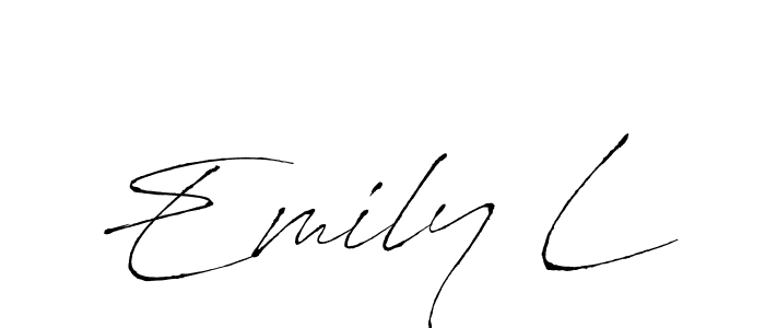 It looks lik you need a new signature style for name Emily L. Design unique handwritten (Antro_Vectra) signature with our free signature maker in just a few clicks. Emily L signature style 6 images and pictures png