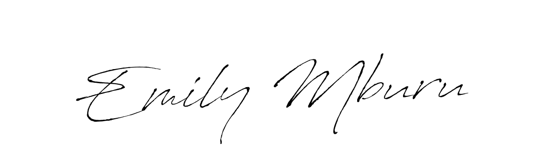 You should practise on your own different ways (Antro_Vectra) to write your name (Emily Mburu) in signature. don't let someone else do it for you. Emily Mburu signature style 6 images and pictures png