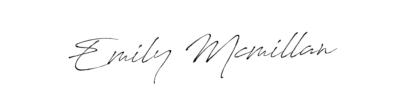 Make a beautiful signature design for name Emily Mcmillan. With this signature (Antro_Vectra) style, you can create a handwritten signature for free. Emily Mcmillan signature style 6 images and pictures png