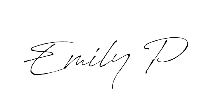 You should practise on your own different ways (Antro_Vectra) to write your name (Emily P) in signature. don't let someone else do it for you. Emily P signature style 6 images and pictures png