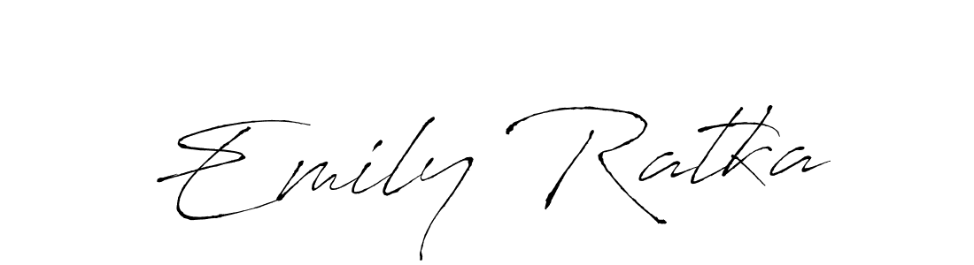 Emily Ratka stylish signature style. Best Handwritten Sign (Antro_Vectra) for my name. Handwritten Signature Collection Ideas for my name Emily Ratka. Emily Ratka signature style 6 images and pictures png