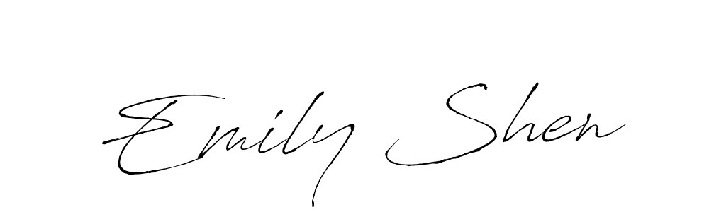 How to make Emily Shen name signature. Use Antro_Vectra style for creating short signs online. This is the latest handwritten sign. Emily Shen signature style 6 images and pictures png