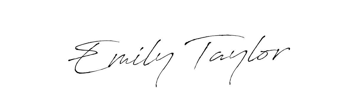Emily Taylor stylish signature style. Best Handwritten Sign (Antro_Vectra) for my name. Handwritten Signature Collection Ideas for my name Emily Taylor. Emily Taylor signature style 6 images and pictures png