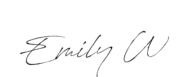 Design your own signature with our free online signature maker. With this signature software, you can create a handwritten (Antro_Vectra) signature for name Emily W. Emily W signature style 6 images and pictures png