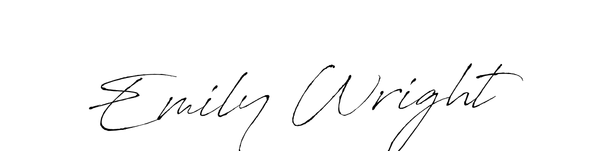 Design your own signature with our free online signature maker. With this signature software, you can create a handwritten (Antro_Vectra) signature for name Emily Wright. Emily Wright signature style 6 images and pictures png