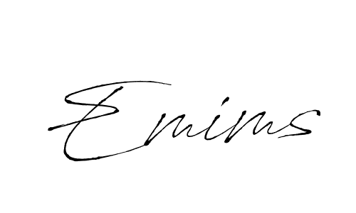 Design your own signature with our free online signature maker. With this signature software, you can create a handwritten (Antro_Vectra) signature for name Emims. Emims signature style 6 images and pictures png