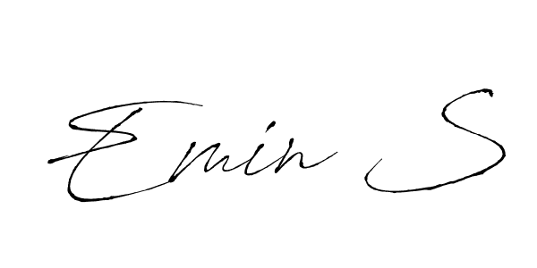 if you are searching for the best signature style for your name Emin S. so please give up your signature search. here we have designed multiple signature styles  using Antro_Vectra. Emin S signature style 6 images and pictures png