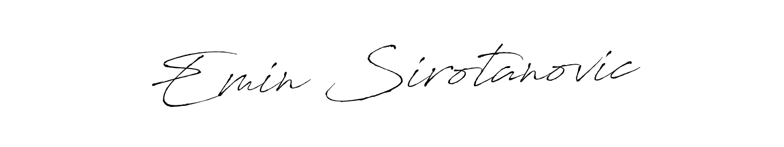 It looks lik you need a new signature style for name Emin Sirotanovic. Design unique handwritten (Antro_Vectra) signature with our free signature maker in just a few clicks. Emin Sirotanovic signature style 6 images and pictures png