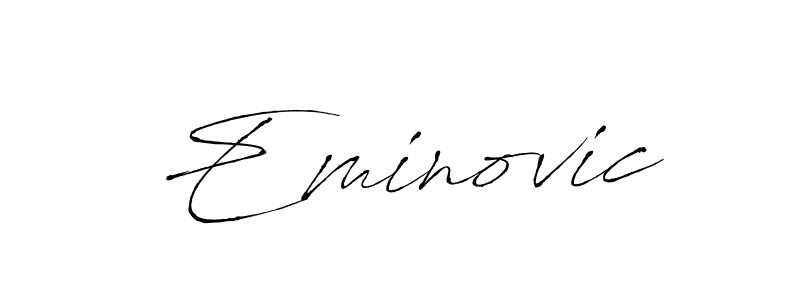Design your own signature with our free online signature maker. With this signature software, you can create a handwritten (Antro_Vectra) signature for name Eminovic. Eminovic signature style 6 images and pictures png