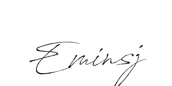 Also we have Eminsj name is the best signature style. Create professional handwritten signature collection using Antro_Vectra autograph style. Eminsj signature style 6 images and pictures png