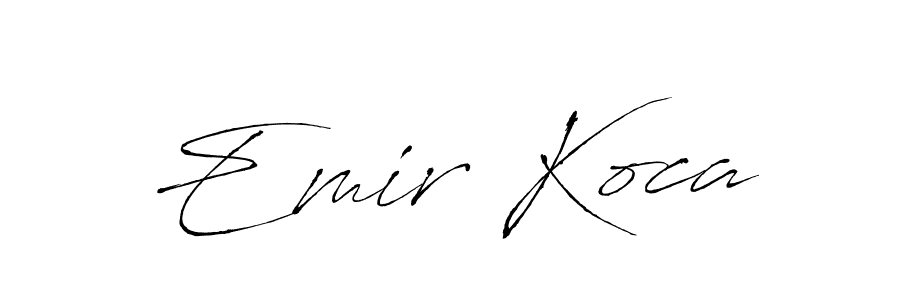 Create a beautiful signature design for name Emir Koca. With this signature (Antro_Vectra) fonts, you can make a handwritten signature for free. Emir Koca signature style 6 images and pictures png