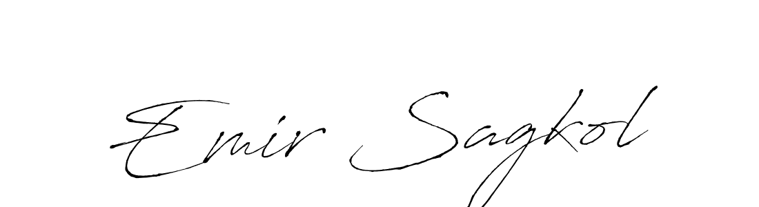 Also we have Emir Sagkol name is the best signature style. Create professional handwritten signature collection using Antro_Vectra autograph style. Emir Sagkol signature style 6 images and pictures png