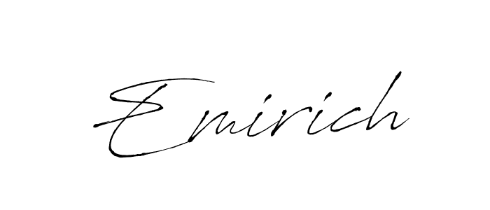 Make a beautiful signature design for name Emirich. With this signature (Antro_Vectra) style, you can create a handwritten signature for free. Emirich signature style 6 images and pictures png