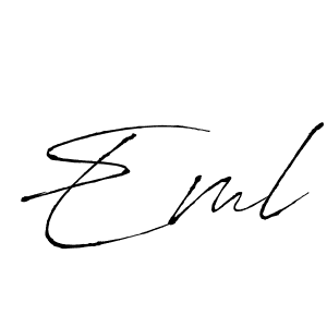 Create a beautiful signature design for name Eml. With this signature (Antro_Vectra) fonts, you can make a handwritten signature for free. Eml signature style 6 images and pictures png