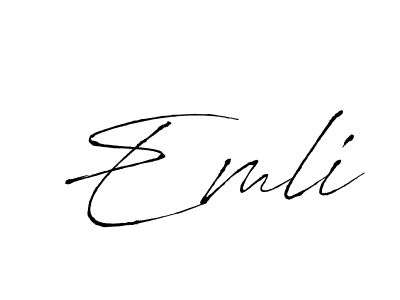 It looks lik you need a new signature style for name Emli. Design unique handwritten (Antro_Vectra) signature with our free signature maker in just a few clicks. Emli signature style 6 images and pictures png