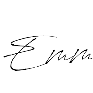 Make a beautiful signature design for name Emm. With this signature (Antro_Vectra) style, you can create a handwritten signature for free. Emm signature style 6 images and pictures png