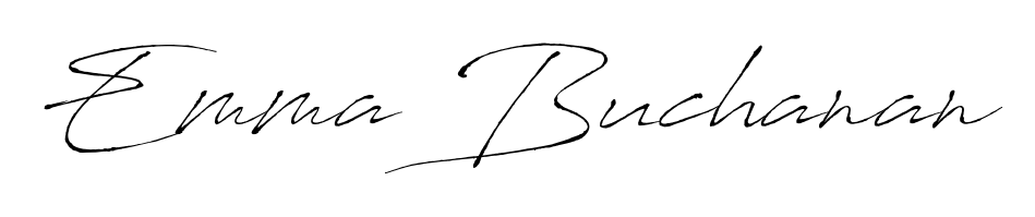 Stand out with a creative autograph for Emma Buchanan. The Antro_Vectra styling blends modern aesthetics with classic signature flourishes. Emma Buchanan signature style 6 images and pictures png