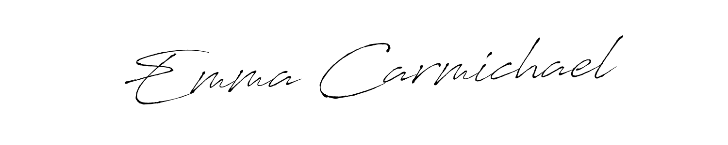 Antro_Vectra is a professional signature style that is perfect for those who want to add a touch of class to their signature. It is also a great choice for those who want to make their signature more unique. Get Emma Carmichael name to fancy signature for free. Emma Carmichael signature style 6 images and pictures png