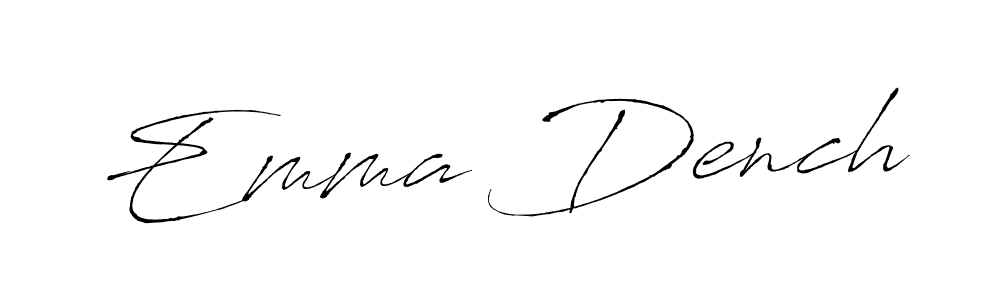 Antro_Vectra is a professional signature style that is perfect for those who want to add a touch of class to their signature. It is also a great choice for those who want to make their signature more unique. Get Emma Dench name to fancy signature for free. Emma Dench signature style 6 images and pictures png