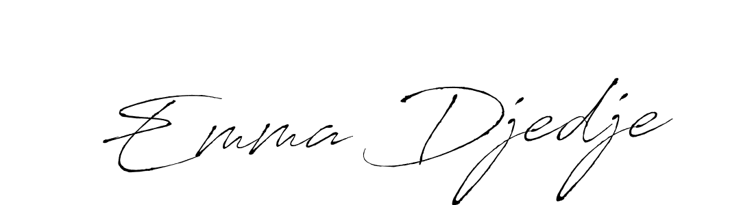 Emma Djedje stylish signature style. Best Handwritten Sign (Antro_Vectra) for my name. Handwritten Signature Collection Ideas for my name Emma Djedje. Emma Djedje signature style 6 images and pictures png