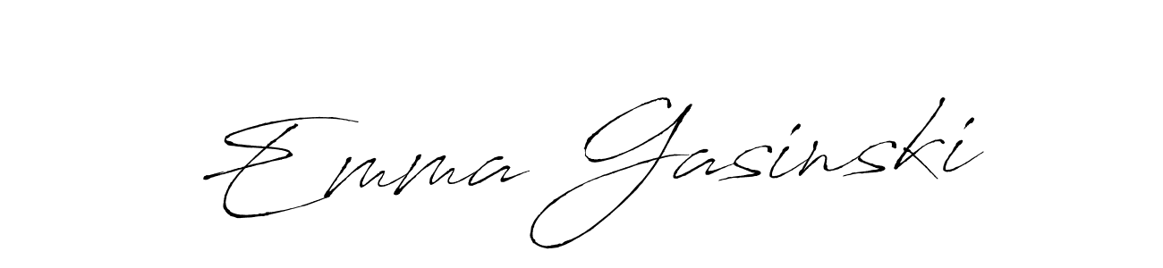 Make a short Emma Gasinski signature style. Manage your documents anywhere anytime using Antro_Vectra. Create and add eSignatures, submit forms, share and send files easily. Emma Gasinski signature style 6 images and pictures png