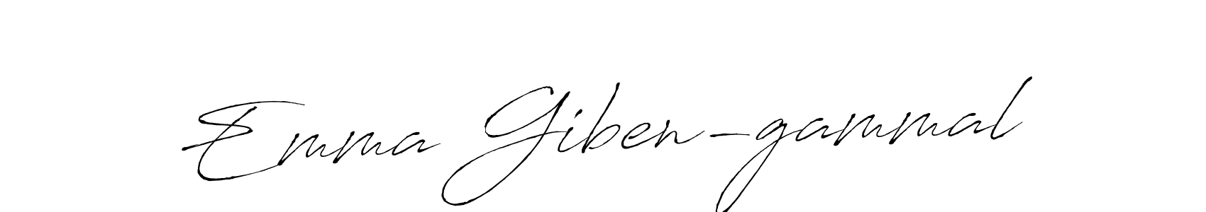 How to make Emma Giben-gammal name signature. Use Antro_Vectra style for creating short signs online. This is the latest handwritten sign. Emma Giben-gammal signature style 6 images and pictures png