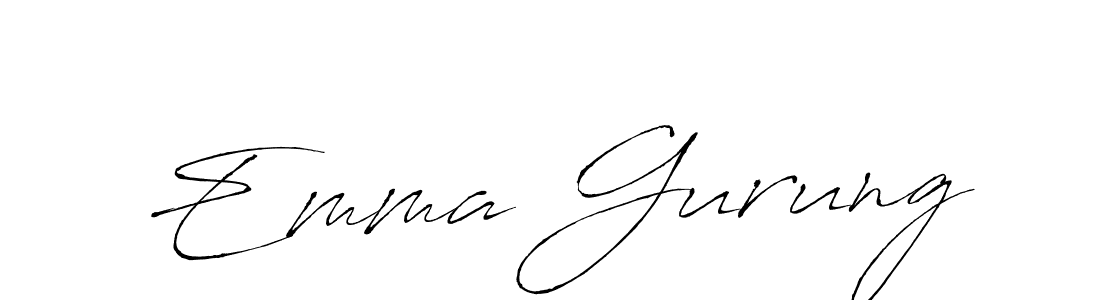 Antro_Vectra is a professional signature style that is perfect for those who want to add a touch of class to their signature. It is also a great choice for those who want to make their signature more unique. Get Emma Gurung name to fancy signature for free. Emma Gurung signature style 6 images and pictures png