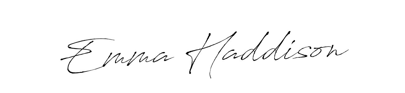 Design your own signature with our free online signature maker. With this signature software, you can create a handwritten (Antro_Vectra) signature for name Emma Haddison. Emma Haddison signature style 6 images and pictures png