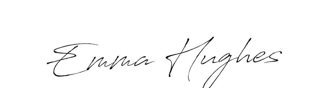 Emma Hughes stylish signature style. Best Handwritten Sign (Antro_Vectra) for my name. Handwritten Signature Collection Ideas for my name Emma Hughes. Emma Hughes signature style 6 images and pictures png