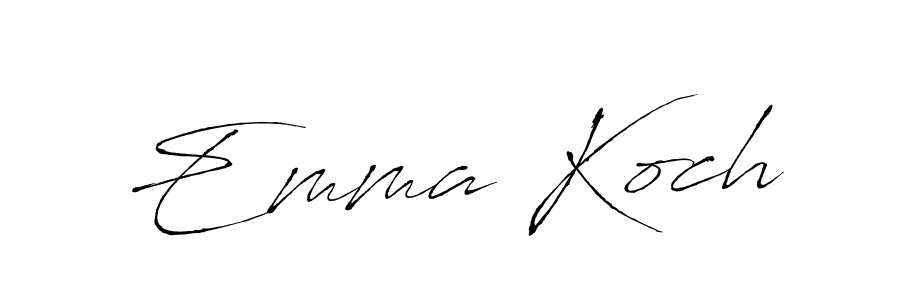 Emma Koch stylish signature style. Best Handwritten Sign (Antro_Vectra) for my name. Handwritten Signature Collection Ideas for my name Emma Koch. Emma Koch signature style 6 images and pictures png