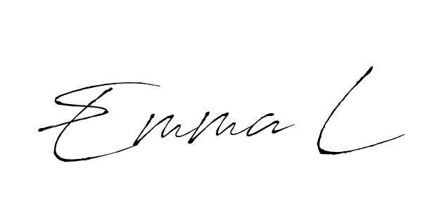 How to make Emma L signature? Antro_Vectra is a professional autograph style. Create handwritten signature for Emma L name. Emma L signature style 6 images and pictures png