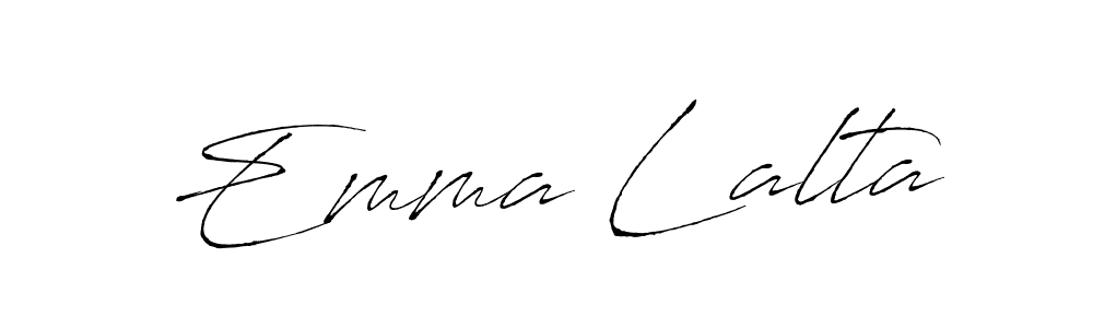 The best way (Antro_Vectra) to make a short signature is to pick only two or three words in your name. The name Emma Lalta include a total of six letters. For converting this name. Emma Lalta signature style 6 images and pictures png