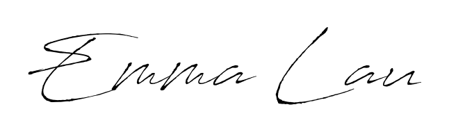 Explore multiple handwriting variations for Emma Lau including this stunning Antro_Vectra design. Free to use across all platforms. Emma Lau signature style 6 images and pictures png