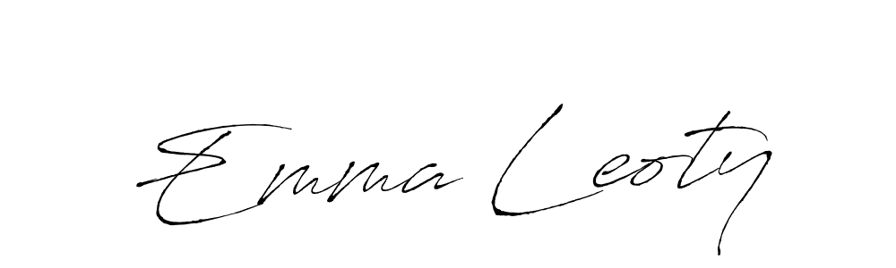Create a beautiful signature design for name Emma Leoty. With this signature (Antro_Vectra) fonts, you can make a handwritten signature for free. Emma Leoty signature style 6 images and pictures png