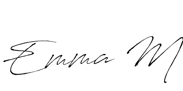 Design your own signature with our free online signature maker. With this signature software, you can create a handwritten (Antro_Vectra) signature for name Emma M. Emma M signature style 6 images and pictures png